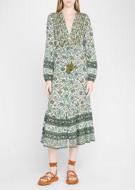 Veronica Beard Kameya Floral Print Long Sleeve Dress at Bergdorf Goodman