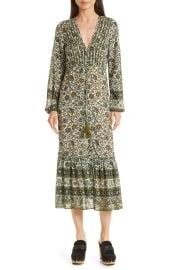 Veronica Beard Kameya Floral Print Long Sleeve Dress in Off White Multi at Nordstrom