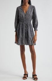 Veronica Beard Katari Floral Smocked Cotton Minidress at Nordstrom