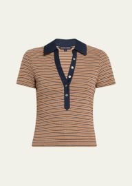 Veronica Beard Kearney Short Sleeve Polo Tee at Bergdorf Goodman