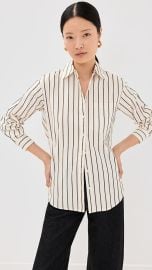 Veronica Beard Keiko Striped Shirt in Ivory at Shopbop