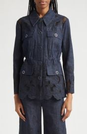 Veronica Beard Kiki Embroidered Chambray Jacket at Nordstrom
