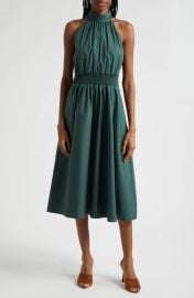 Veronica Beard Kinny Smocked Cotton Blend Midi Dress at Nordstrom