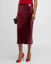 Veronica Beard Koa Sequined Midi Skirt at Neiman Marcus