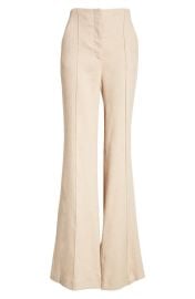 Veronica Beard Komi Flare Leg Linen Blend Pants at Nordstrom