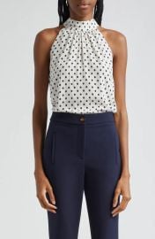 Veronica Beard Kovi Top in Brick Red Ecru at Nordstrom