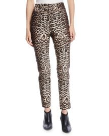 Veronica Beard Lago Leopard-Print Straight-Leg Trousers at Neiman Marcus