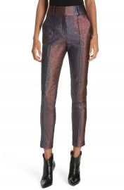 Veronica Beard Lago Metallic Crop Trousers   Nordstrom at Nordstrom