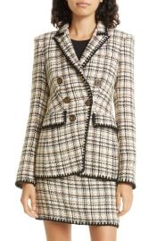 Veronica Beard Lawrence Cotton Blend Tweed Dickey Jacket at Nordstrom