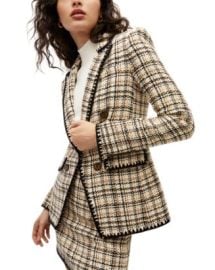 Veronica Beard Lawrence Dickey Crochet Trim Tweed Blazer Bloomingdales at Bloomingdales