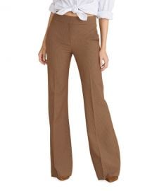 Veronica Beard Lebone Check Flare-Leg Pants at Neiman Marcus