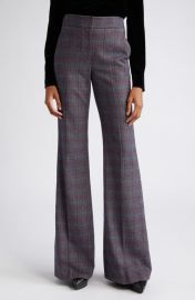 Veronica Beard Lebone High Waist Flare Leg Plaid Pants at Nordstrom