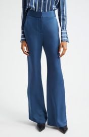 Veronica Beard Lebone Satin Wide Leg Pants at Nordstrom