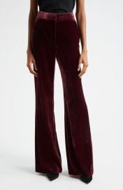 Veronica Beard Lebone Velvet Wide Leg Pants at Nordstrom