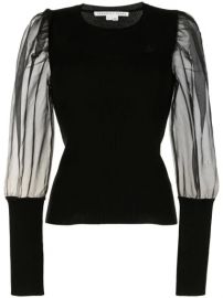 Veronica Beard Leila Tulle puff-sleeve Cotton Jumper - Farfetch at Farfetch