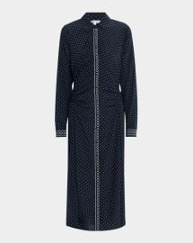 Veronica Beard Lex Polka Dot Silk Midi Dress at Neiman Marcus