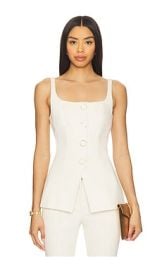 Veronica Beard Liana Top In Ecru at Revolve