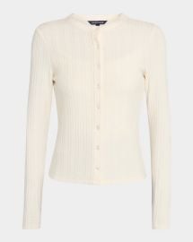 Veronica Beard Lira Pointelle Cardigan at Neiman Marcus
