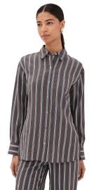 Veronica Beard Lloyd Button Down Shirt Dark Mocha 4 at Shopbop