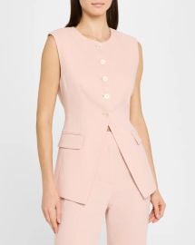 Veronica Beard Lois Linen Vest at Neiman Marcus