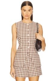 Veronica Beard Lois Vest In Light Chickory Dove at Revolve