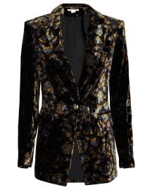 Veronica Beard Long And Lean Velvet Dickey Blazer at Intermix