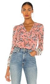 Veronica Beard Lowell Blouse in Mauve Multi from Revolve com at Revolve