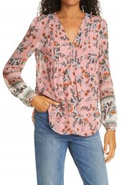 Veronica Beard Lowell Metallic Silk Blouse   Nordstrom at Nordstrom