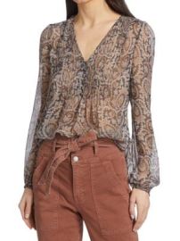 Veronica Beard Lowell Paisley Silk Blouse on SALE at Saks Off 5th