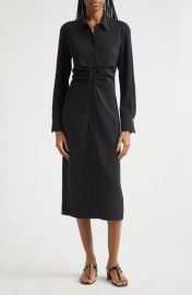 Veronica Beard Loxley Long Sleeve Midi Shirtdress at Nordstrom