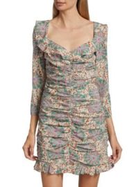 Veronica Beard Lozano Floral Ruched Minidress on SALE at Saks Off 5th