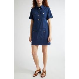 Veronica Beard Lucca Stretch Cotton Minidress at Nordstrom