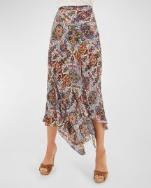 Veronica Beard Mac Printed Midi Skirt at Neiman Marcus