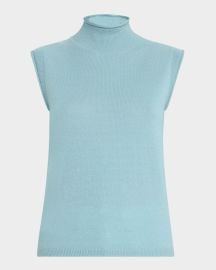 Veronica Beard Mahalia Sleeveless Cashmere Pullover at Neiman Marcus