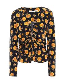 Veronica Beard Maisle Ruched Floral print Top at Yoox