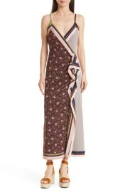 Veronica Beard Marga Mix Print Stretch Silk Dress at Nordstrom