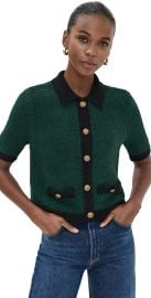 Veronica Beard Marie Cardigan Pine/Black XL at Shopbop