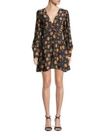 Veronica Beard Marion Long-Sleeve Floral Mini Dress at Neiman Marcus