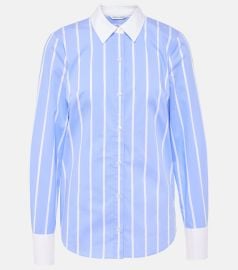 Veronica Beard Marisol Stripe Cotton Blend Button Up Shirt at Mytheresa