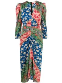 Veronica Beard Mary Contrast Floral Pattern Dress - Farfetch at Farfetch