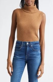 Veronica Beard Mazzy Sleeveless Cashmere Turtleneck Sweater at Nordstrom