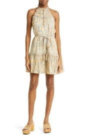 Veronica Beard Metallic Paisley Cotton Blend Dress at Nordstrom