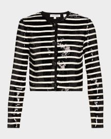 Veronica Beard Mickey Sequined Stripe Jacket at Neiman Marcus