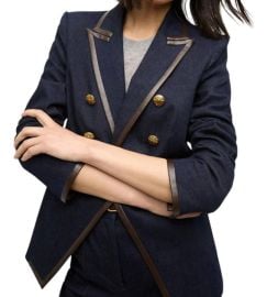 Veronica Beard Miller Denim Dickey Jacket In Midnight ShopSimon at Shop Simon