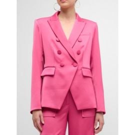 Veronica Beard Miller Dickey Jacket Blazer in Satin Hibiscus Hot Pink NEW Size 2 eBay at eBay