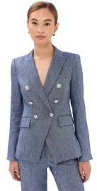 Veronica Beard Miller Dickey Jacket Blue Melange 10 at Shopbop