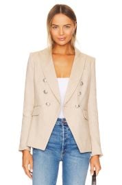 Veronica Beard Miller Dickey Jacket In Khaki Melange at Revolve
