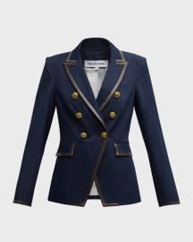 Veronica Beard Miller Dickey Jacket in Midnight Wash at Neiman Marcus