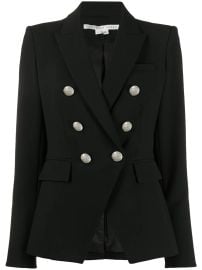 Veronica Beard Miller Dickey double breasted grain de poudre blazer at Farfetch