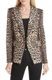 Veronica Beard Miller Leopard Print Dickey Jacket   Nordstrom at Nordstrom